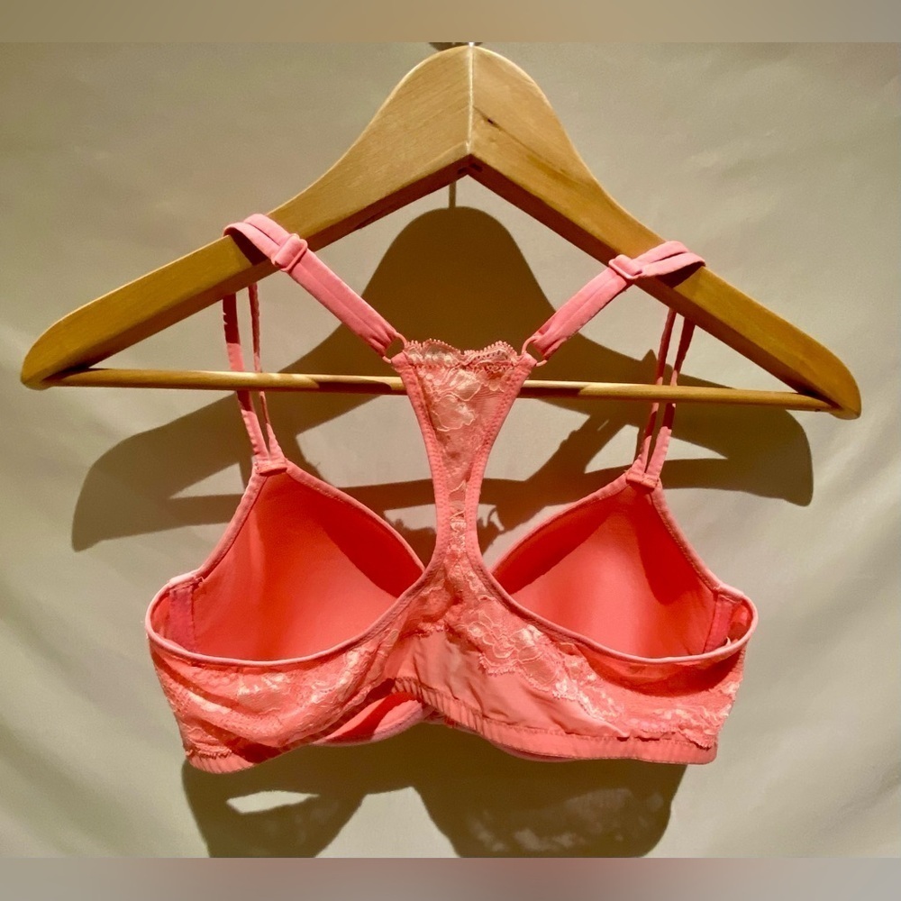 Victoria's Secret Racerback Demi, Coral, size 36DD
